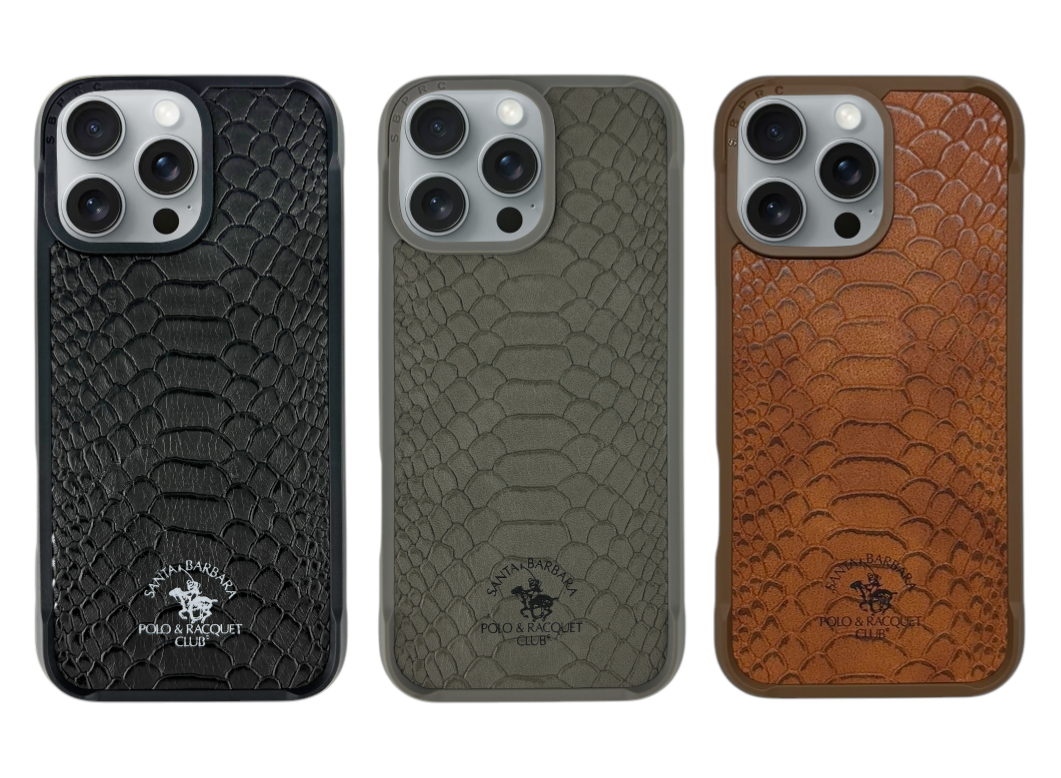 Skórzane Etui SBPRC Knight iPhone 16 Pro Max - Szare