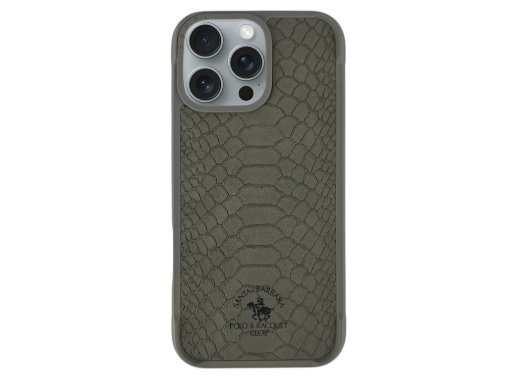 Skórzane Etui SBPRC Knight iPhone 16 Pro Max - Szare
