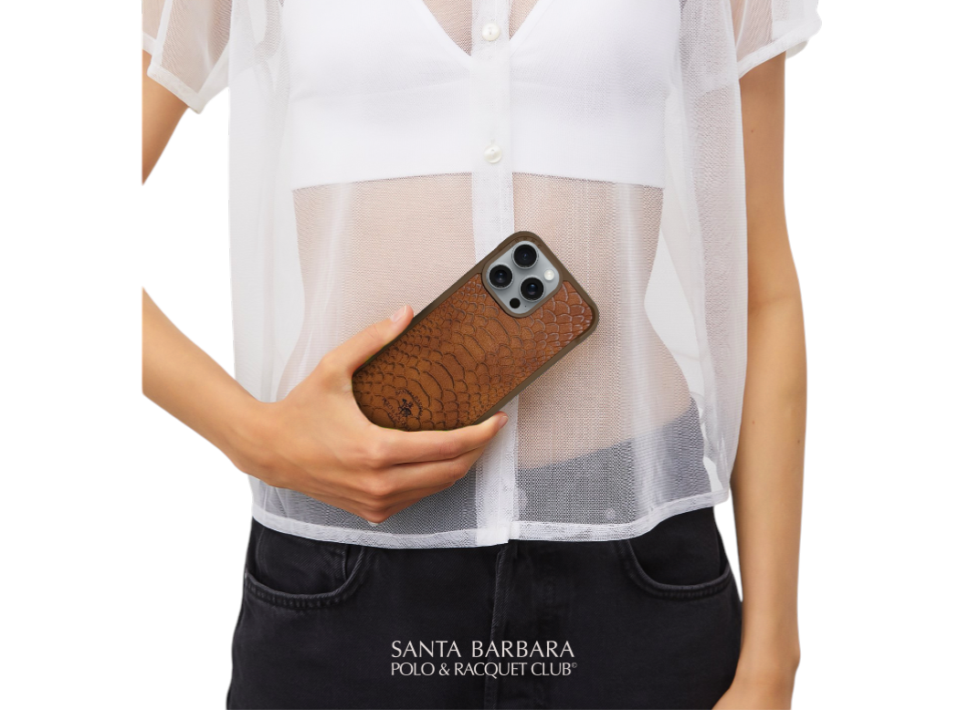 Skórzane Etui SBPRC Knight iPhone 16 Pro Max - Szare