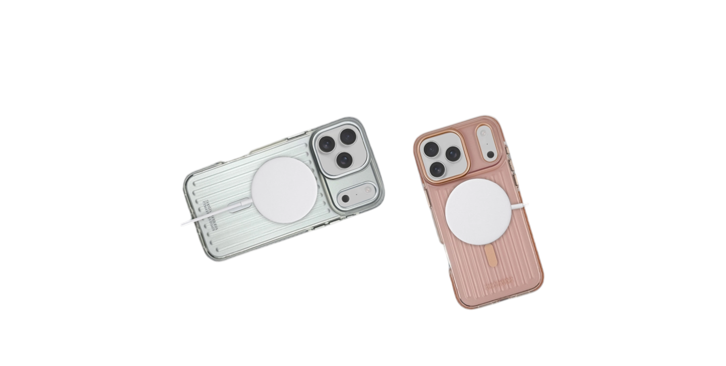 Etui MagSafe do iPhone 17 Pro – transparentne, srebrne