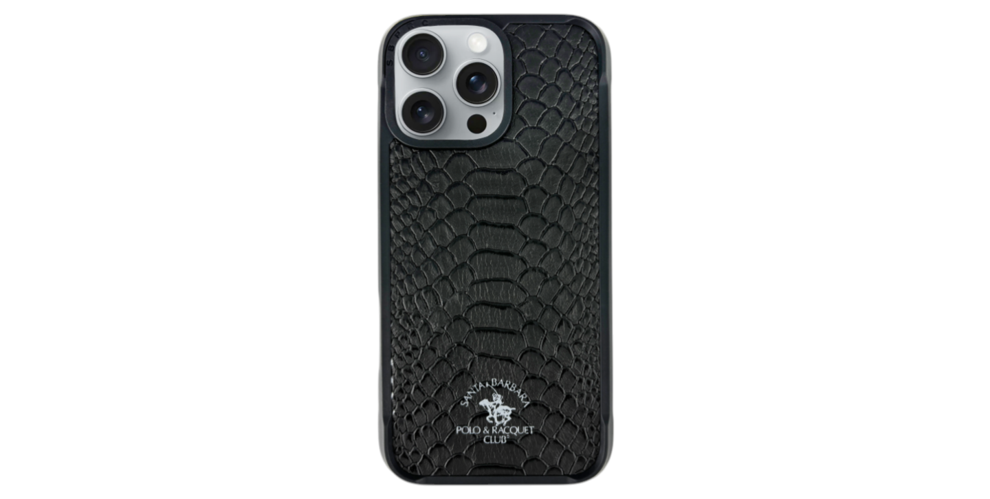 Skórzane Etui SBPRC Knight iPhone 15 Pro - Czarne