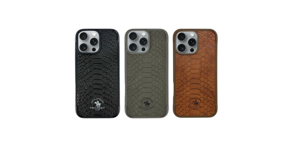 Skórzane Etui SBPRC Knight iPhone 15 Pro - Czarne