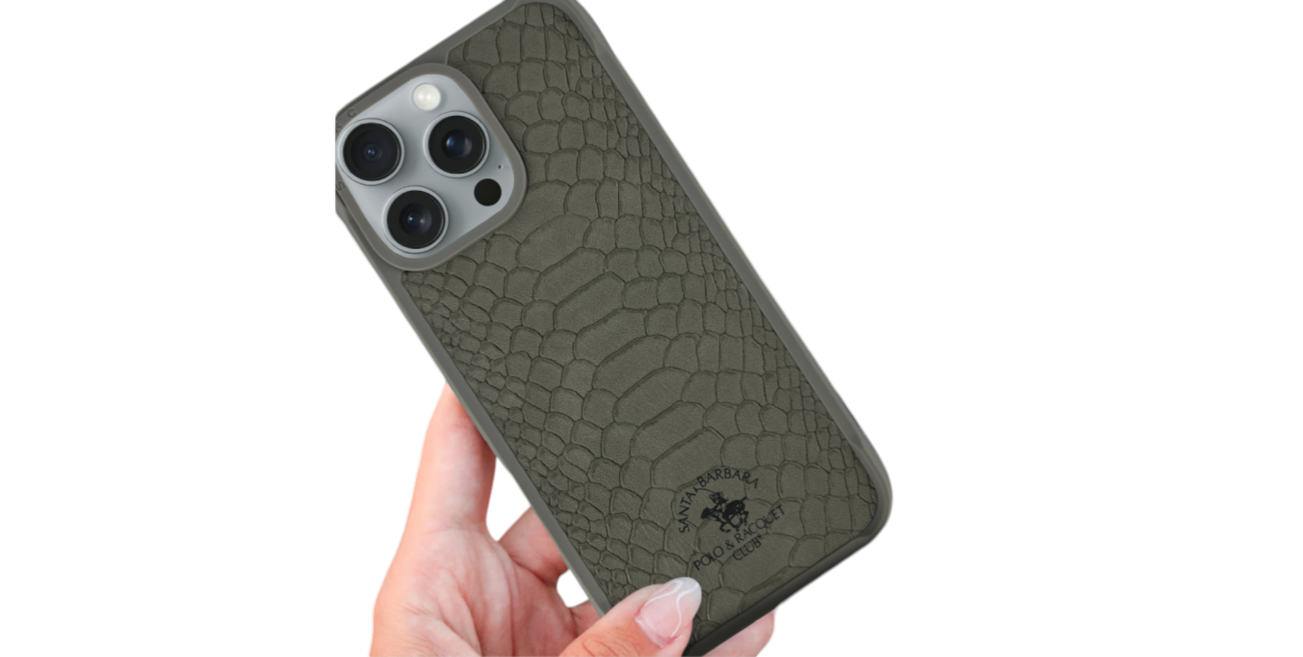 Skórzane Etui SBPRC Knight iPhone 15 Pro - Czarne