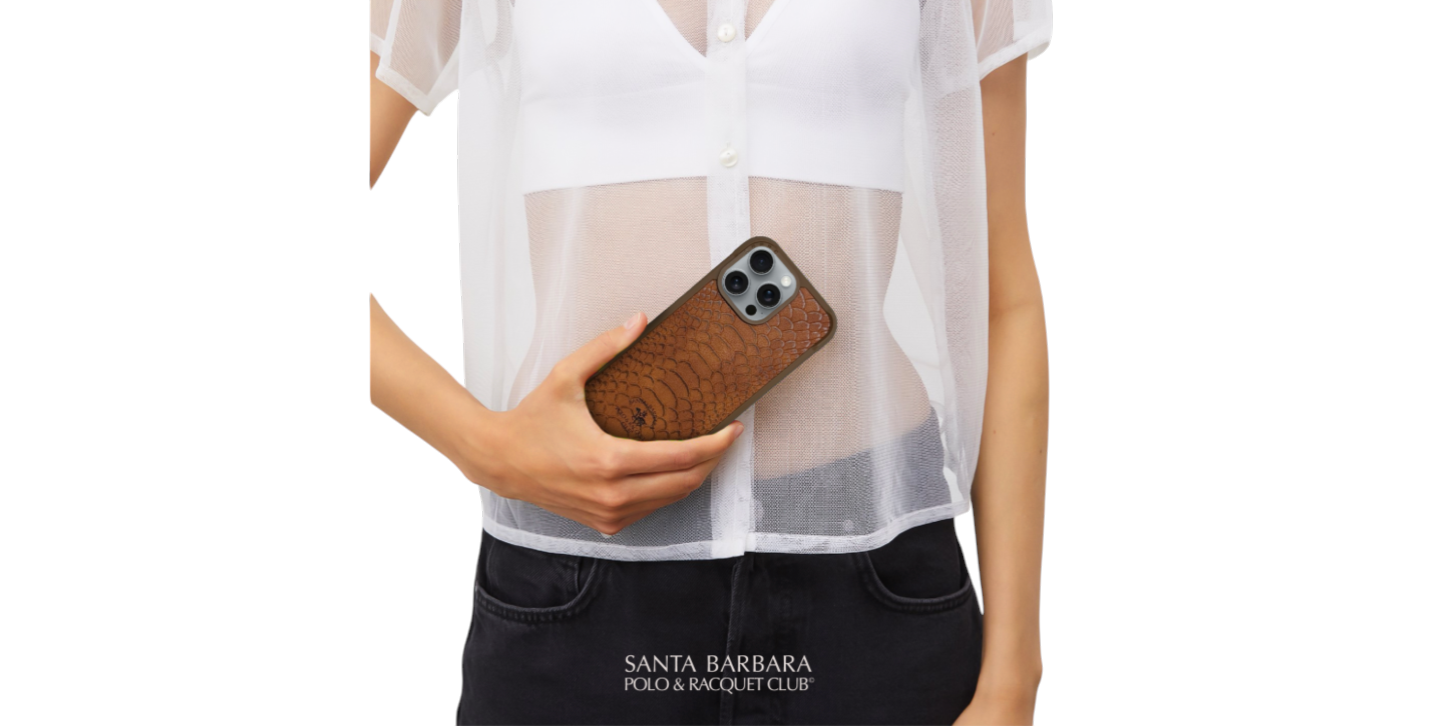 Skórzane Etui SBPRC Knight iPhone 15 Pro - Czarne