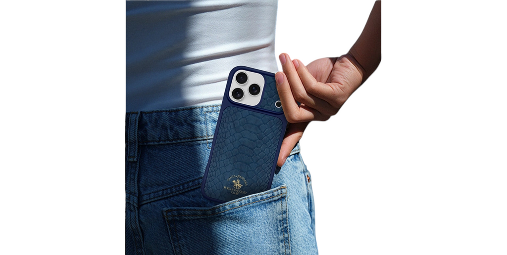 Skórzane Etui do iPhone 17 Pro Max – Knight, granatowe